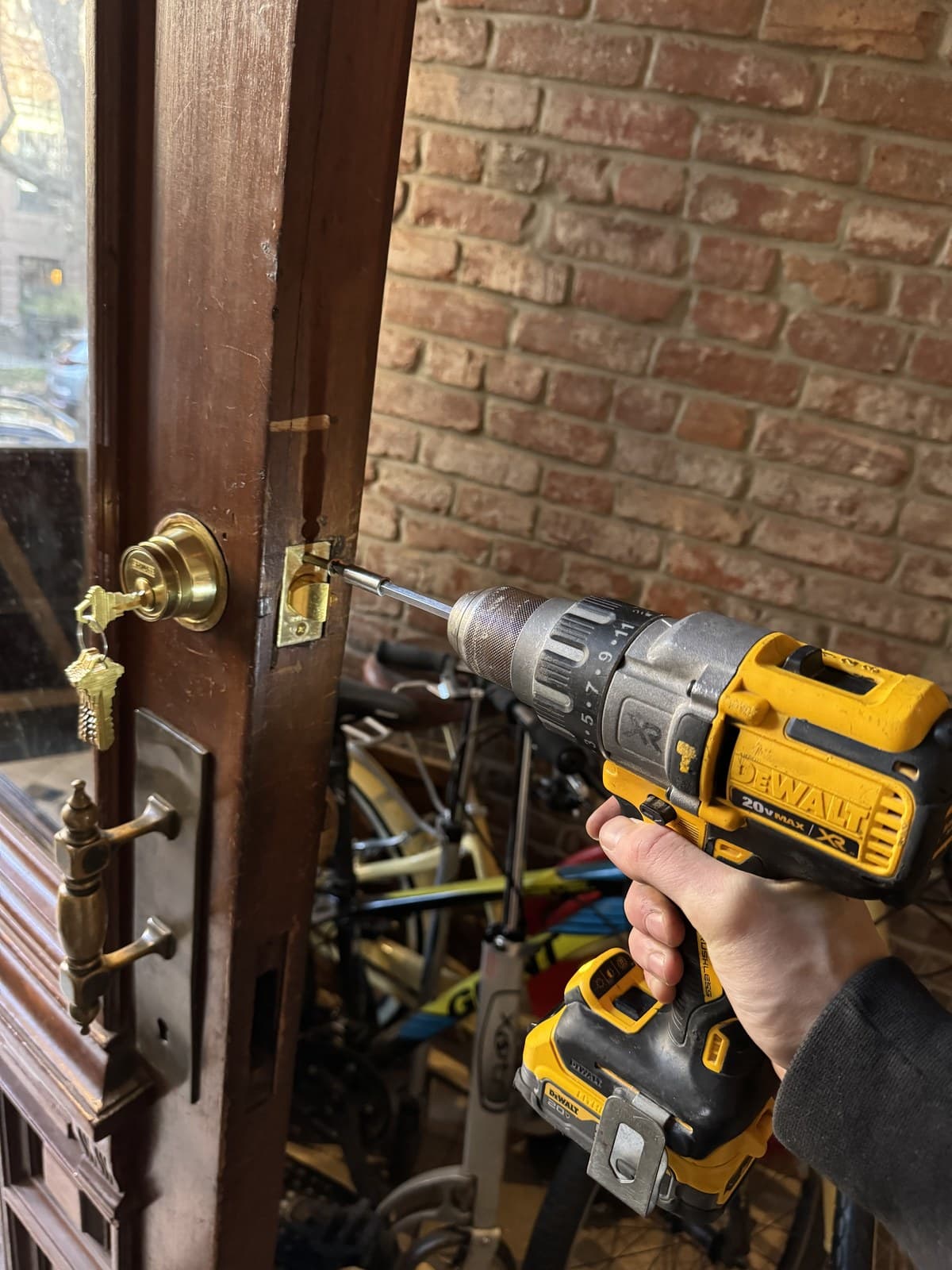 Door hardware installation