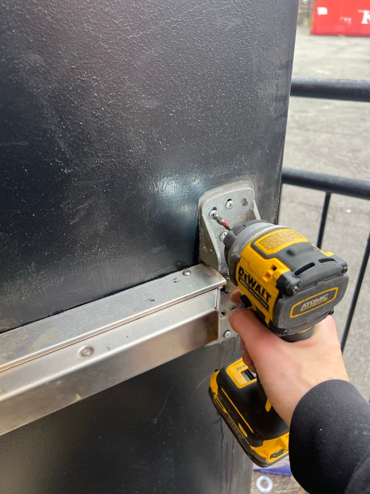 Cylinder install, commercial door