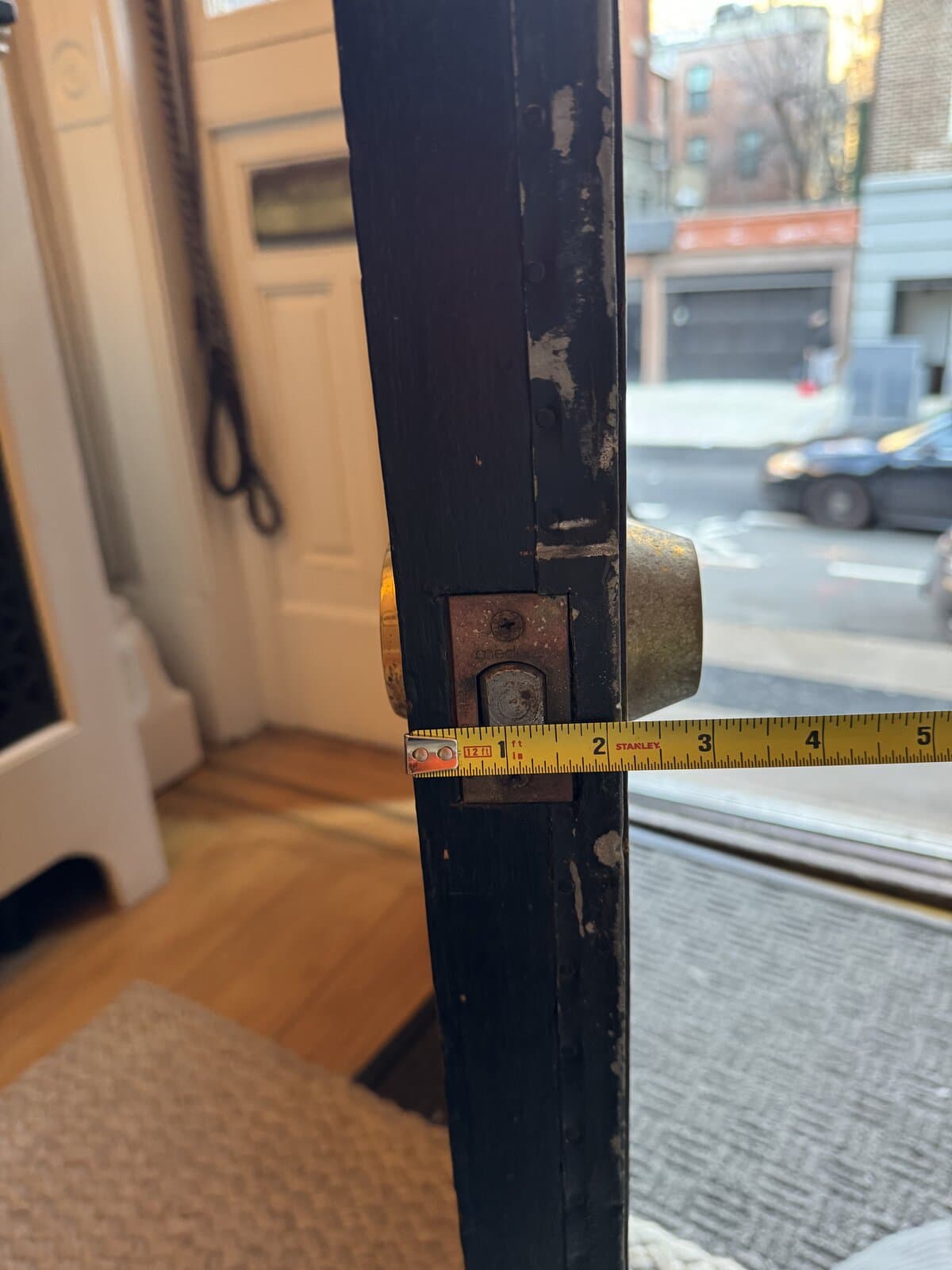 Measuring a door frame before installation