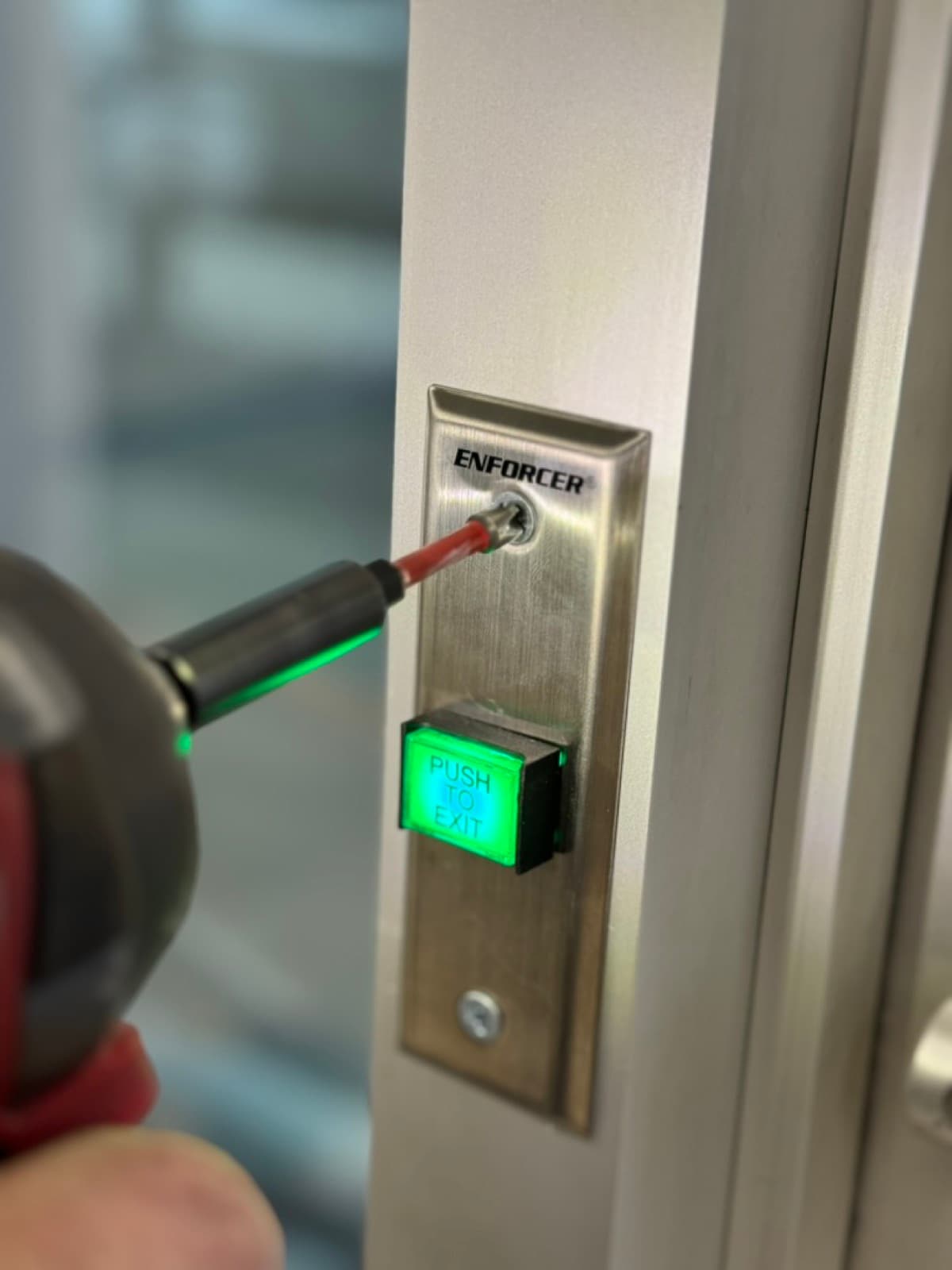 Intercom button, wired in