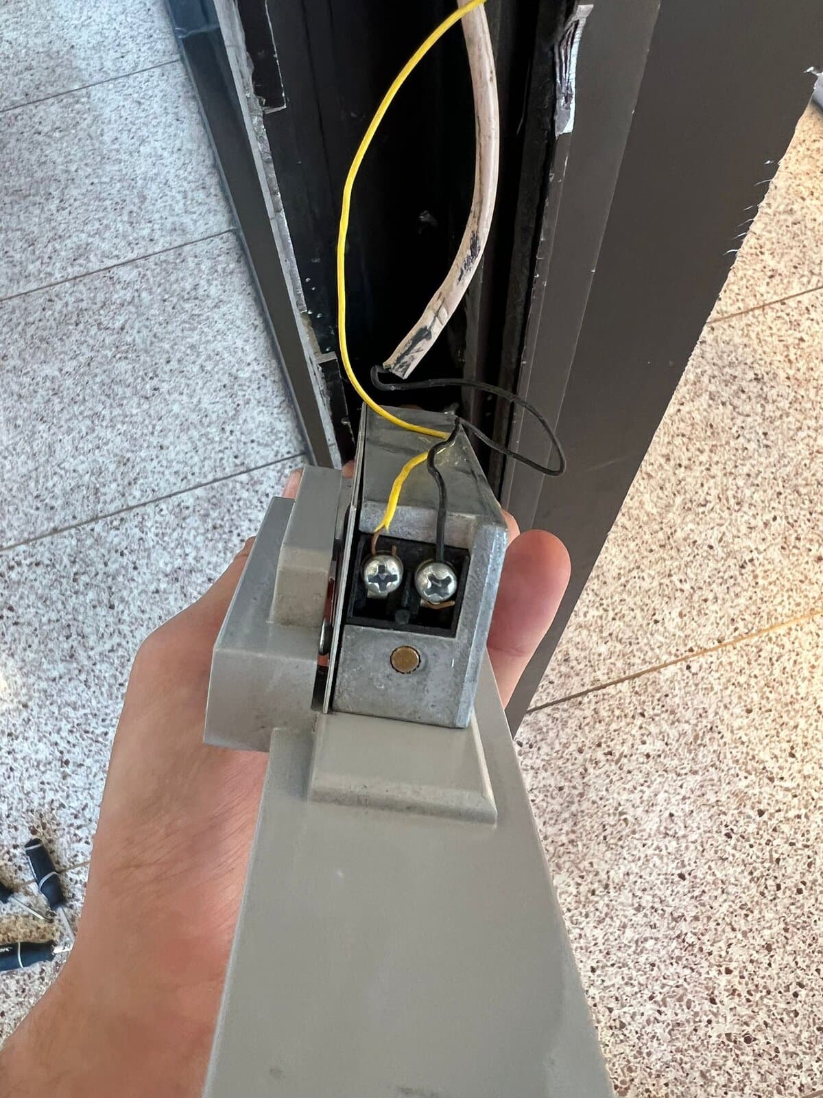 Wiring a release sensor for a magnetic lock