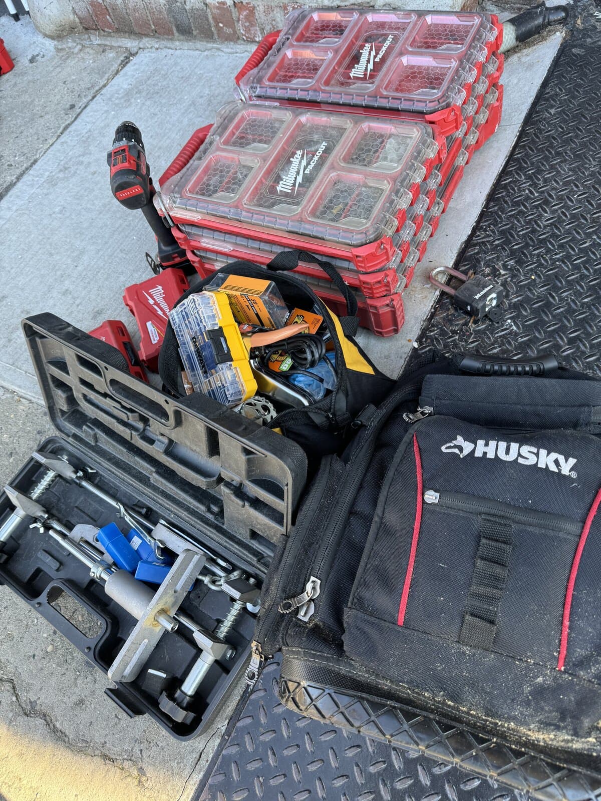Set up curbside for the day